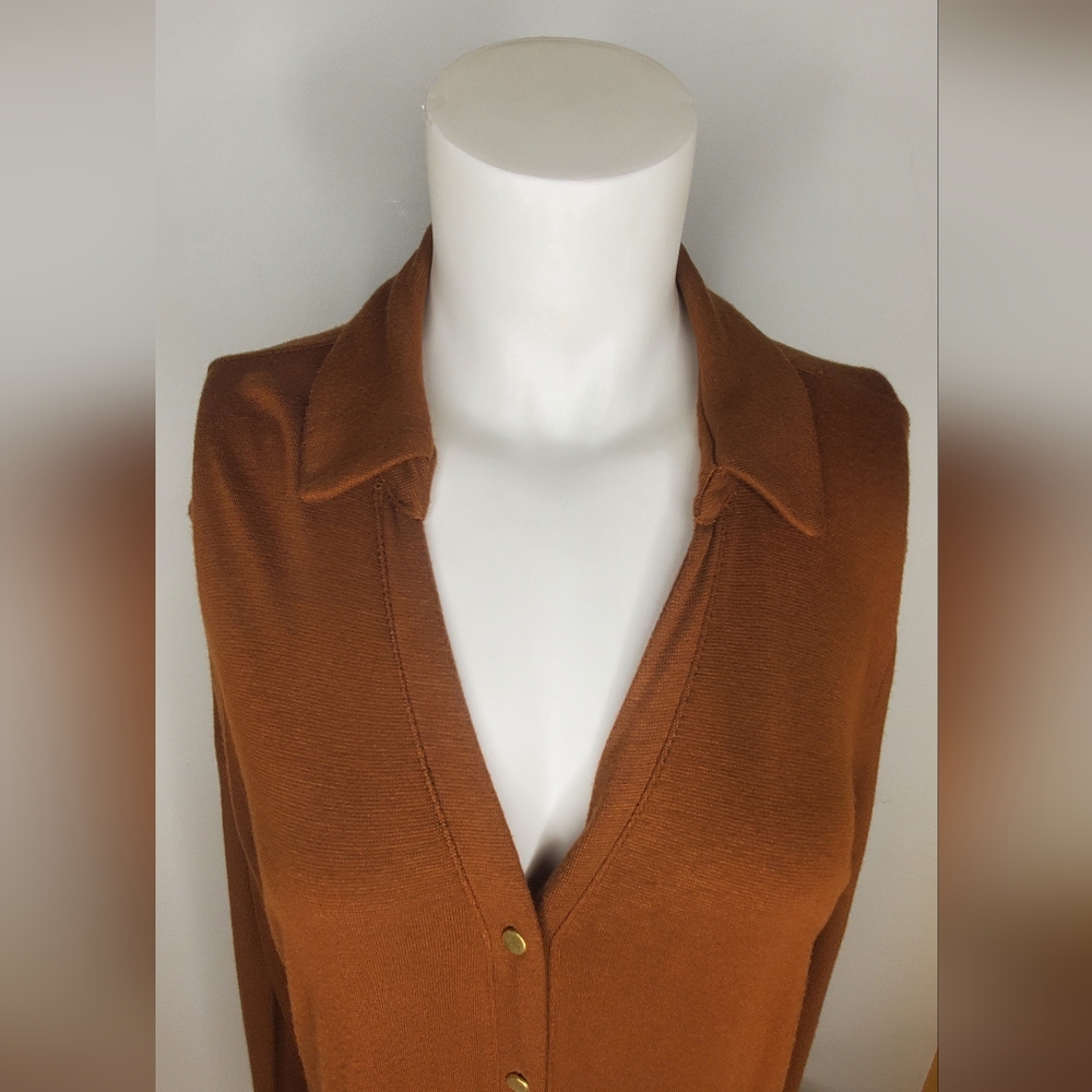 Worthington Size M Blouse Button Down Long Sleeves - Picture 5 of 11